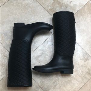 Zara Quilted Rain Boots, Size 9